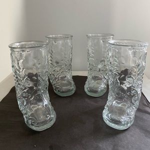 SET OF 4 GLASS BOOTS